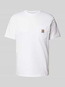 Carhartt Work In Progress T-shirt met labelpatch, model 'POCKET'