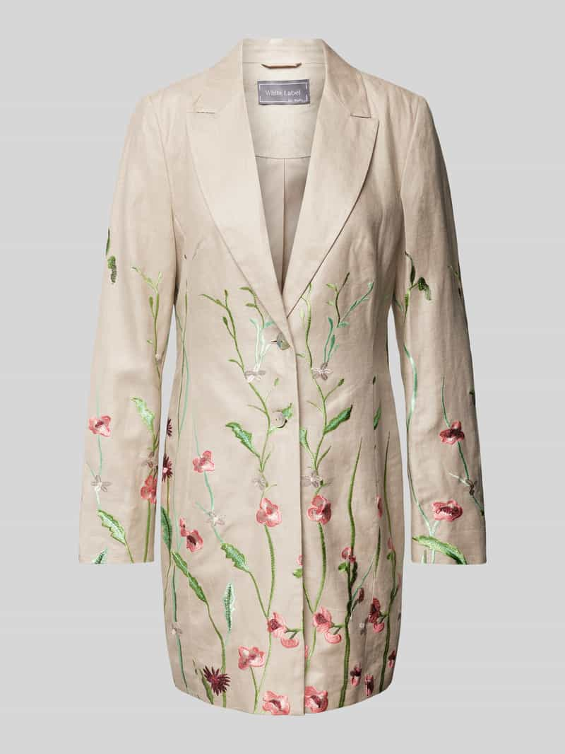 WHITE LABEL Blazer met bloemenstitchings