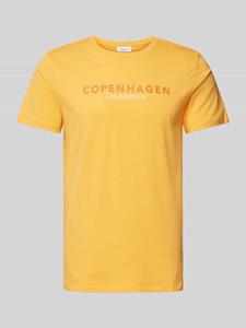 Lindbergh T-shirt met labelprint, model 'Copenhagen'