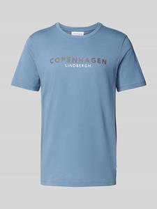 Lindbergh T-shirt met labelprint met statement, model 'EARN'