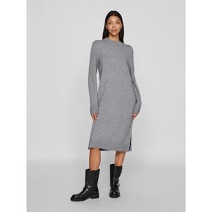 Vila Gebreide jurk VIRIL CREW NECK L/S MIDI DRESS - NOOS