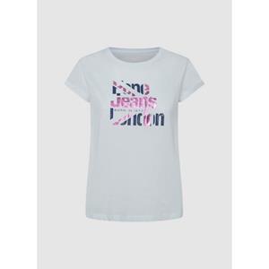 Pepe Jeans T-shirt ENOLA met gemetalliseerde logoprint