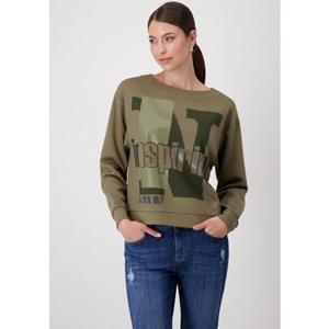 Monari Sweatshirt met glanzende folieletters