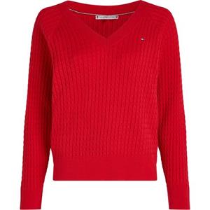 Tommy Hilfiger Gebreide trui CO CABLE V-NK SWEATER