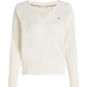 Tommy Hilfiger Gebreide trui CO CABLE V-NK SWEATER