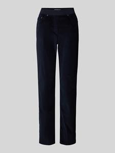 Raphaela By Brax Slim fit broek van fijne corduroy met elastische band