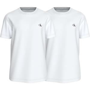 Calvin Klein T-shirt 2 PACK MONOLOGO met kleine logoprint op borsthoogte (Set van 2)