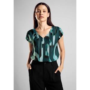 STREET ONE Blouse met korte mouwen met print all-over