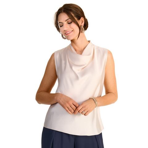 HERMANN LANGE Collection Shirttop met watervalkraag