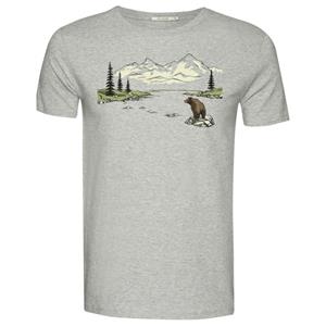 GreenBomb  Nature Bear Sitting Guide T-Shirt Cotton - T-shirt, grijs