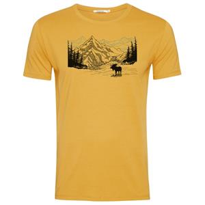 GreenBomb  Nature Moose Mountain Guide T-Shirt Cotton - T-shirt, beige