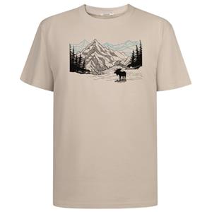 GreenBomb  Nature Moose Mountain Fusion T-Shirt Cotton - T-shirt, beige