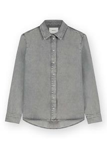 Homage to Denim Denim blouse parelmoer knopen