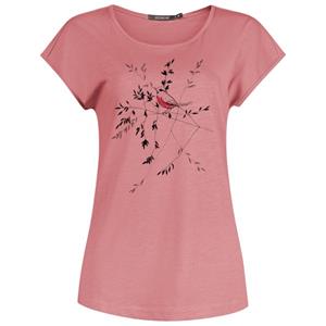 GreenBomb  Women's Animal Bird Branch Cool T-Shirt Cotton - T-shirt, roze