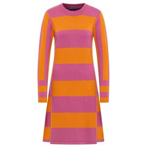 Tranquillo  Women's Strick-Kleid im Block-Design - Jurk, roze/oranje