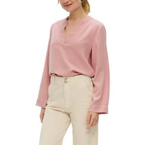 S.Oliver Blouse met lange mouwen met een diepe v-hals