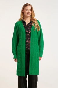 Smashed Lemon 24630 oversized open cardigan met vlechtstructuur