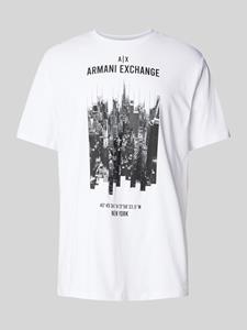 Armani Exchange T-shirt met label- en motiefprint