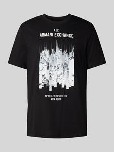 Armani Exchange T-shirt met label- en motiefprint