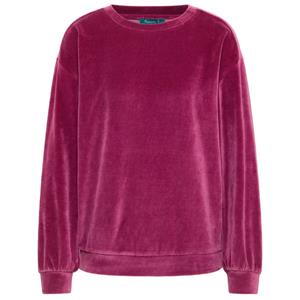 tranquillo Bio-Damen-Pullover aus Nicky Velours, red violet, Gr. S