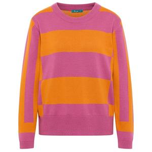 Tranquillo  Women's Strickpullover im Block-Design - Trui, roze/oranje