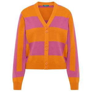 Tranquillo  Women's Strickjacke im Colour Block-Design - Trui, oranje