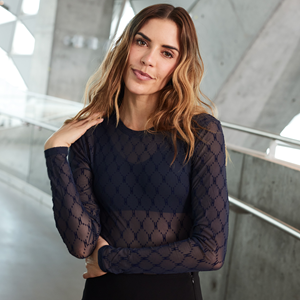 Hype The Detail Mesh blouse, blauw