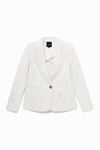 Desigual Blazer met Arty bloemenprint - WHITE