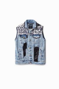 Desigual Spijkervest met dierenprint - BLUE