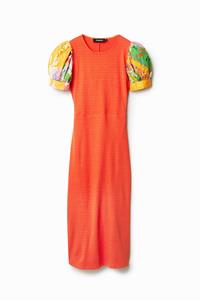 Desigual Midi-jurk met rugdecolleté - ORANGE