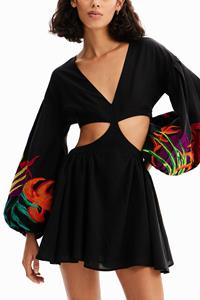 Desigual Korte jurk met cut-outs Stella Jean - BLACK