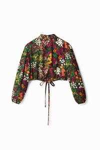 Desigual Veelzijdige gebloemde cropped blouse - MATERIAL FINISHES