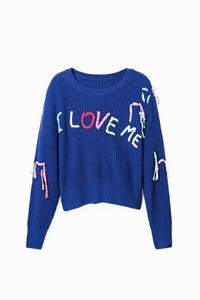 Desigual Trui Love me - BLUE