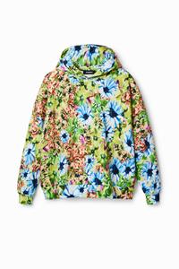 Desigual Oversized sweatshirt met bloemenprint - GREEN