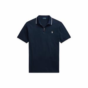 Polo ralph lauren Rechte polo, polokraag met rits in piqué tricot