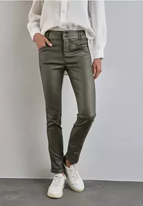 Street One Slim fit broek met coating