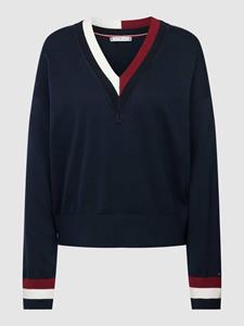 Tommy Hilfiger Pullover van zuivere viscose met contraststrepen