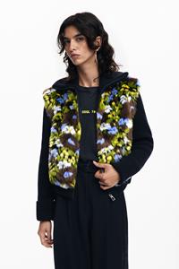 Desigual Gecombineerd bloemenjack - BLACK