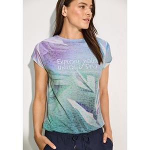 Cecil T-shirt met etskant look