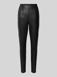 Vero Moda Slim fit broek in leerlook met figuurnaden, model 'LANA'