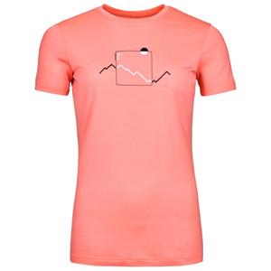 Ortovox  Women's 150 Cool Peak Focus T-Shirt - Merinoshirt, rood