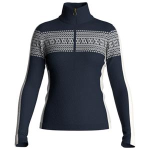 We Norwegians  Women's Signature 1/4-Zip - Merinotrui, blauw