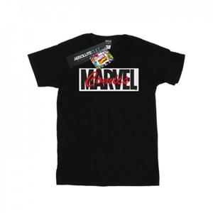 Marvel Heren T-shirt met rood lettertypelogo