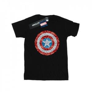 Marvel Heren Captain America Pixelated Shield T-shirt