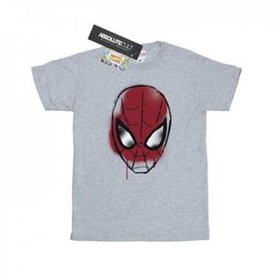 Marvel Spider-Man gezicht schets T-shirt voor heren