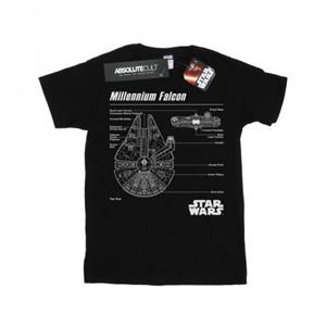 Star Wars Millennium Falcon blauwdruk T-shirt voor heren