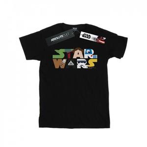 Star Wars heren karakter logo T-shirt