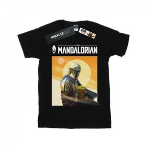 Star Wars heren de Mandalorian het kind twee manen T-shirt