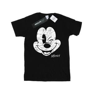 Disney Heren Mickey Mouse Distressed Face T-shirt