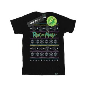 Rick And Morty Rick en Morty heren kerst gezichten T-shirt